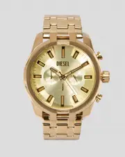 [Diesel] Diesel Men's Split Watch in Gold One Size Gold