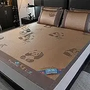 Mattress Breathable Carbonized Summer Rattan Sleeping Mat,Summer Bamboo Bed Mat Mattress Topper,Rattan Cooling Mat