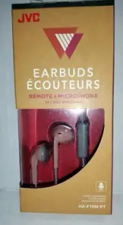 JVC Stereo Earbuds HA-F19M-PT Remote + Microphone