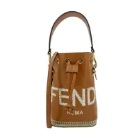 在飛比找momo購物網優惠-【FENDI 芬迪】Mon Tresor 刺繡logo全皮二