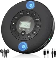 Portable Bluetooth CD Player Built-in Speaker Stereo, Personal Walkman MP3 Playe