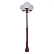 Siena Post 3 Lights H2350mm W300mm Burgundy Aluminium - 15634