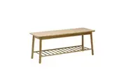 6IXTY Japandi Rectangular Wooden Open Shelf Coffee Table - Natural