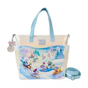 Mickey & Friends Winter Wonderland Womens Convertible Tote Bag 14in
