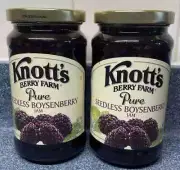 2 Knott's Berry Farm 16 oz Pure Seedless BOYSENBERRY Jam Jelly 11/2024 Rare HTF!