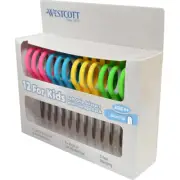 Westcott Soft Handle 5" Kids Scissors Classpack, Blunt, Pack of 12