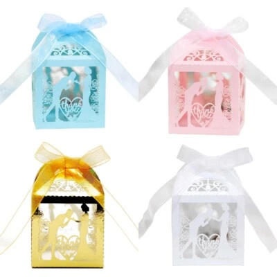 Hollow Candy Boxes Set of 50 Baby Shower Bakery Biscuit Dessert Present