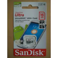 在飛比找蝦皮購物優惠-SANDISK 閃迪 Micro SD 16GB Ultra