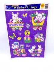 New Vintage Color-Clings Easter Static Cling Window Decorations Easter Bunny