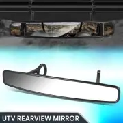 For Universal Roll Cage Bar Mount UTV Black Iron Cover Rearview Mirror w/ Clamps