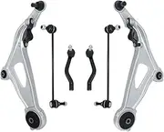 6pcs Front Lower Control Arm Ball Joint Tie Rod End Link Set Compatible For Nissan Pathfinder 2013 2014 2015 2016 2017 2018 2019