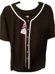 Molpe Men's Baseball Jersey T-Shirts Plain Button Down Sports Tee 303 SZ M