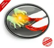 Wizard of Oz Belt Buckle - Ruby Slippers Handmade Oval Buckle - 250