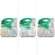 Tommee Tippee Night Time Soothers 0-6m 2 Pack Dummies - Assorted* - UK BRAND