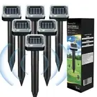 6Pcs Garden Snake Repeller Multi Pulse Ultrasonic Solar Powered Pest Repellent