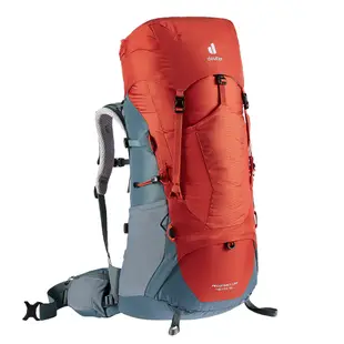 【deuter 德國】AIRCONTACT LITE 45+10SL拔熱式透氣背包3340421辣椒紅淺藍/長途登山包/自助背包客/休閒旅遊包