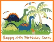 Dinosaurs Edible Cake Topper Decoration