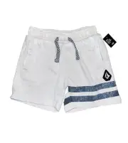 Volcom Khaki Beige Cotton Shorts Elastic Waist Infant Boys NWT 12 Months