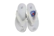 Womens Homyped Inlet White Thongs Slip On Shoes Flats 6