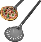 Pizza Turning Peel-8 Inch Pizza Turner Spinner, Perforated Aluminum Pizza Peel,P