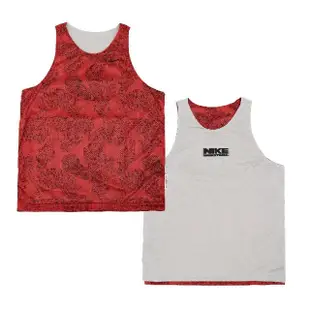 【NIKE 耐吉】背心 Dri-FIT 男款 紅 灰 印花 雙面設計 吸濕排汗 雙面穿 運動 球衣(FB7056-657)