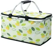 AIMALL Foldable Insulated Picnic Basket, Portable Shopping Basket for Outdoor...