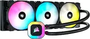 CORSAIR H150 RGB Liquid CPU Cooler - 360mm AIO - SP120 RGB Elite Fans - Fits Intel LGA 1200/115X/2066, AMD AM4 - Motherboard ARGB Adapter Included - Black