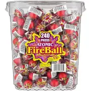 240 Count Atomic Fireball Candies - Fiery Cinnamon Flavor in Iconic Red Sphere