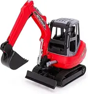 Toyland® 30cm (12") Red Excavator Toy - Movable Arm, Bucket & Cabin - Working Tracks - Scale 1:16 - Construction Toys