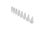 7pc Mondo Round Plastic Piping Tip Cake Icing Decorating/Pipe Nozzle Set White