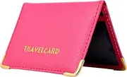 [LAPYAPPE] 1pc Id Case Card Holder Men Security Credit Organizer Bank Bag Wallet Chain Protector Belt Wallet with Holder Clear Card Sleeves Credit Card Pocket Wallet Card Lanyard Rosy