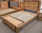 Bunbury King or Queen Bed Frames - Solid Marri Timber - Footboard Drawers