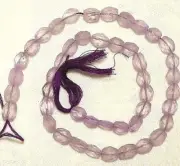 AMETHYST OVAL BEADS HAND FACETED / 8 X 6mm 40+ pcs "NEW" AUZ SELLER