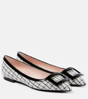 [Roger Vivier] Roger Vivier Gommettine bouclé ballet flats AU 5 white