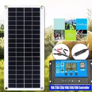 Solar Panel With 10-100A Controller 12V Solar Panel Kit Outdoor Portable Battery