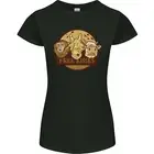 Free Kisses Animals Cow Monkey Giraffe Womens Petite Cut T-Shirt