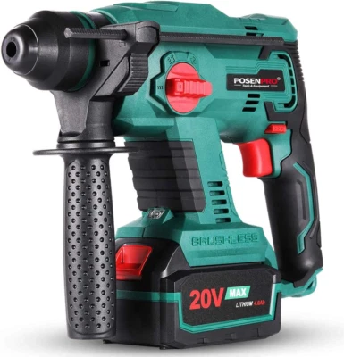 Brushless Cordless Rotary Hammer, 20V SDS plus Rotary Hammer Drill,4 Modes Selec