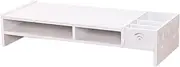 Multi Function Desktop Monitor Stand Riser for Computer Laptop Shelf Organizer Material Space Saving Design for Home Office Use