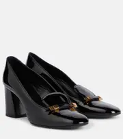 [Khaite] Khaite Elio patent leather loafer pumps AU 9 black