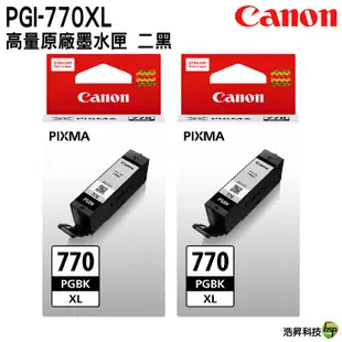 CANON PGI-770BK 770XL 黑 原廠墨水匣 適用TS5070 TS8070 MG5770 MG6870
