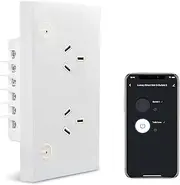 Smart Power Point Jinvoo16A WiFi Wall Outlet Compatible Alexa/Googglle Home WLAN Smart Socket Voice and Remote Control, 2.4 GHz