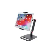 Adjustable Tablet Phone Stand Holder for iPad with 360 Rotating Base Black