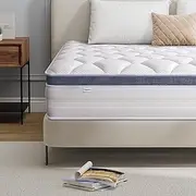 22cm Thickness Single Mattress,Twolike Firm Foam Topper Innerspring Spring System, with 5-Zone Pocket Spring System and Breathable, Mattress in a Box