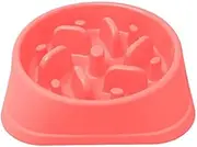 Boolavard Dog Slow Feeder Bowl, Non Slip Puzzle Bowl - Anti-Gulping Pet Slower Food Feeding Dishes - Interactive Bloat Stop Dog Bowls - Durable Preventing Choking Healthy Design Dogs Bowl (Pink)