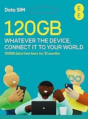 EE PAYG SIM Card preloaded with 120GB of Data