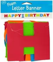 Happy 1st Birthday First Kids Party Hanging Decoration Foam Letter Banner