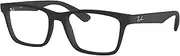[Ray-Ban] RX7025 Eyeglasses Bundle: RX 7025 2077 Matte Black and Eyewear Cleaning Kit, Matte Black