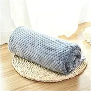 Warm Soft Fuzzy Blankets for Puppy Small Medium Large Dogs Fleece Kitten Cats Plush Throws for Bed Couch Sofa Blanket Supply(Blue,L 100X80CM)