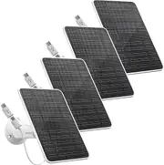FOHOA 4 Pack 5V 4W Solar Panel for Security Camera Compatible with Eufycam Micro USB & Type-C Port