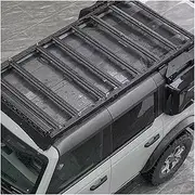 4-Door Compatible Aluminum Alloy Roof Rack Compatible for Ford Bronco 2021+ Version Roof Rail with Steel Cross Bars Compatible for Car Roof
